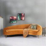 Velvet Curved Sofa
