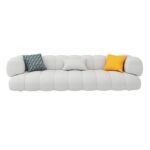 Modern Wool Loveseat - Image 6