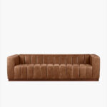 Forte Saddle Faux Leather Sofa
