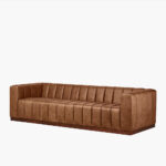 Forte Saddle Faux Leather Sofa - Image 2