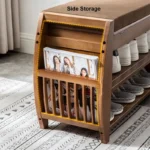 Harvold Upholstered Bench with Flip Top Storage Shoe Rack - Image 4