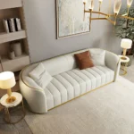 Three-Seater Faux Leather Sofa - Image 2
