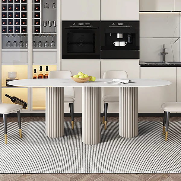 60b41e3a352140ba9fa2ba6f820c787b.webp Oval Dining Table - Image 1