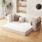 Karmel Boucle Side Storage Sofa Bed - Image 3