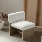 Bouclé Wishbone Accent Chair - Image 3