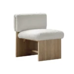 Bouclé Wishbone Accent Chair - Image 7