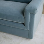 Icy Blue Velvet Sofa - Image 2