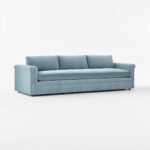 Icy Blue Velvet Sofa - Image 6