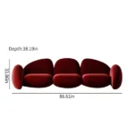 Flannel 3-Seater Sofa - Image 18