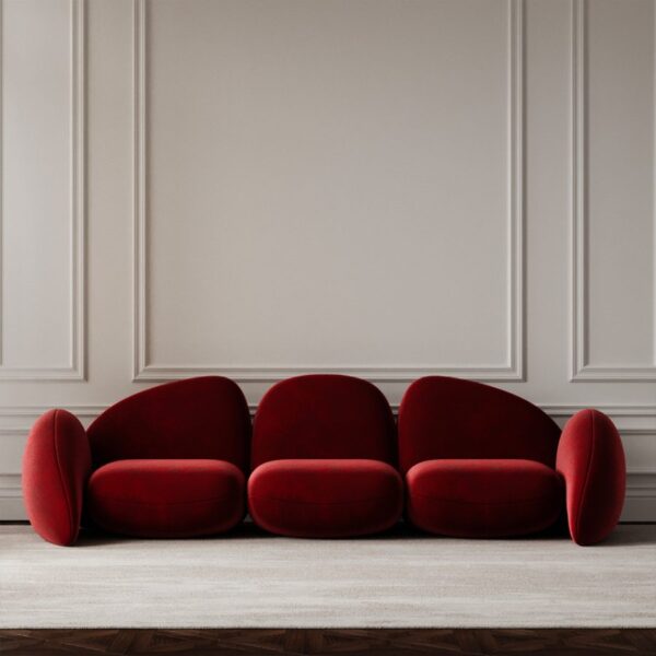 Flannel 3-Seater Sofa