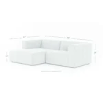 Bowry Wide Sofa & Chaise - Image 10