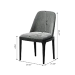 Dark Gray Armless Dining Chairs - Image 6