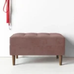 Velvet Tufted Cocktail Ottoman