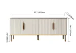 Dixie Off White TV Stand - Image 6