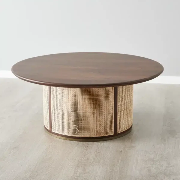 Esplanade Brown Wood Round Coffee Table