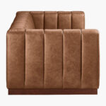 Forte Saddle Faux Leather Sofa - Image 4