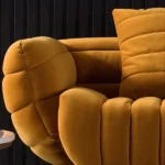 Velvet Yellow Sofa - Image 3