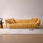 Velvet Yellow Sofa
