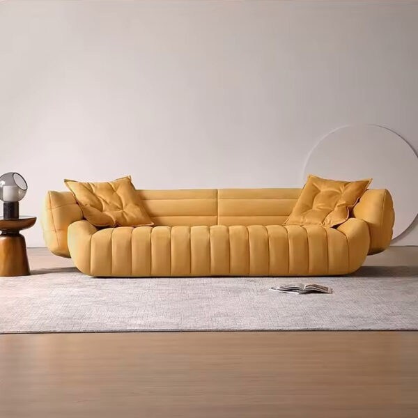 Velvet Yellow Sofa