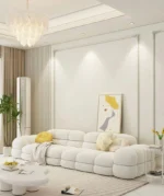 Modern Minimalist Velvet Sofa - Image 7