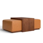 Jarmo Ottoman With Walnut Table - Image 2