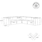 Jayi 5 Pc Modular Sectional Sofa - Image 7