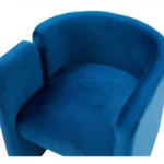 Asymmetrical Velvet Accent Chair - Image 7