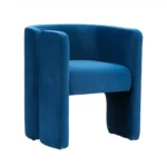 Asymmetrical Velvet Accent Chair - Image 10