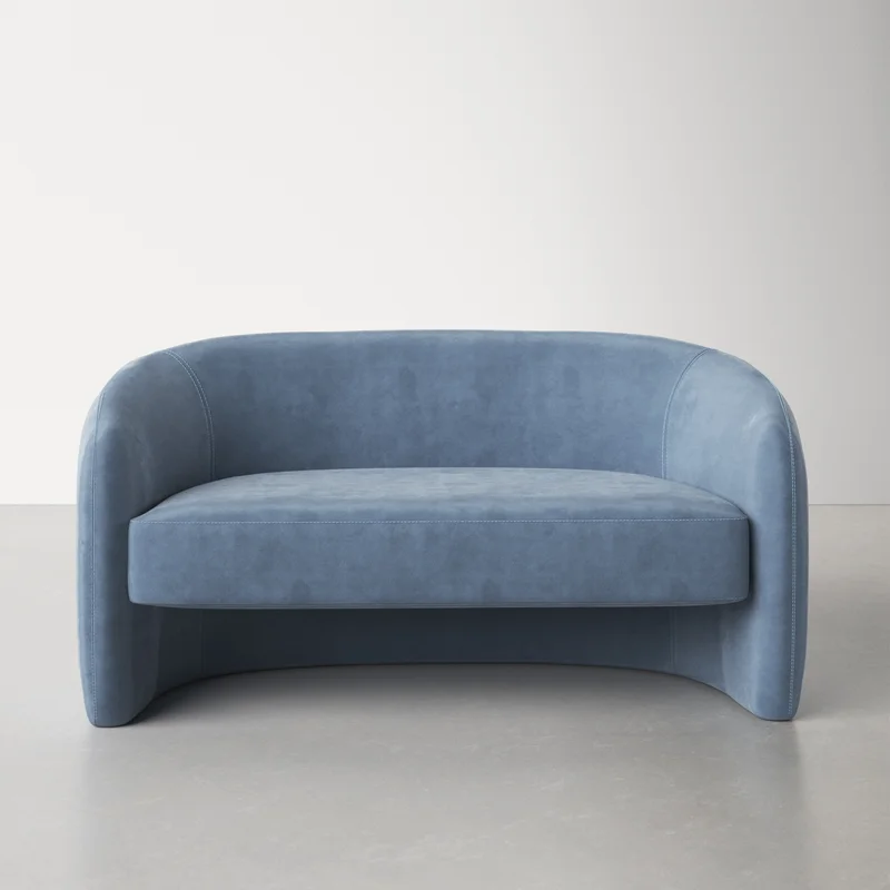 Kearney61UpholsteredLoveseat.webp Mid-Century Velvet Loveseat - Image 1