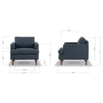 Navy Blue Performance Armchair - Image 10