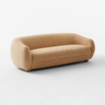 Lazza Brown Boucle Loveseat - Image 4