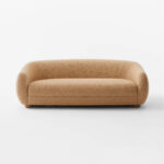 Lazza Brown Boucle Loveseat - Image 3