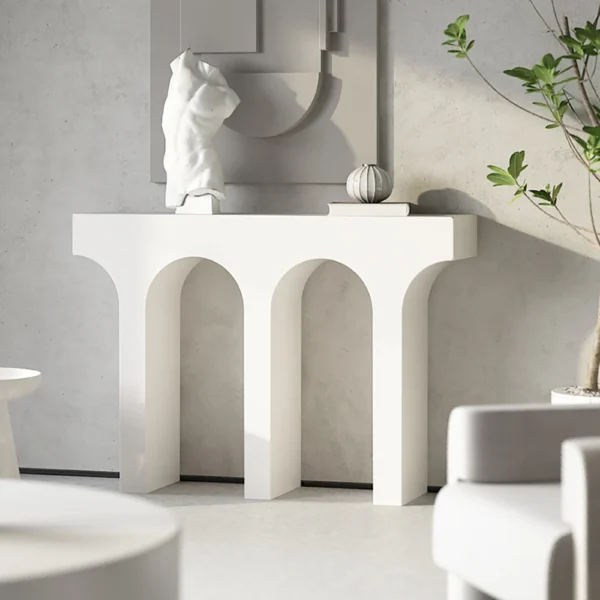Narrow White Console Table