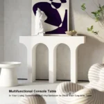 Narrow White Console Table - Image 5