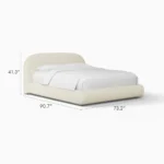 Lunelle Upholstered Curve Bed - Image 7