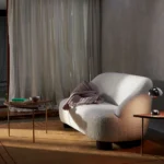 Curved Bouclé Armchair - Image 6