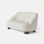 Curved Bouclé Armchair - Image 4