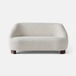Curved Bouclé Armchair - Image 3