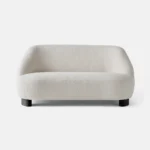 Curved Bouclé Armchair - Image 2