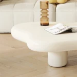 Matte Wood Abstract Coffee Table - Image 5