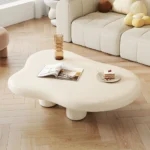 Matte Wood Abstract Coffee Table - Image 2