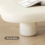 Matte Wood Abstract Coffee Table - Image 7