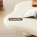 Matte Wood Abstract Coffee Table - Image 8