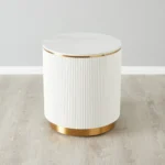 Milan White Side Table - Image 2