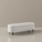 Vienna White Ottoman Bench with Storage