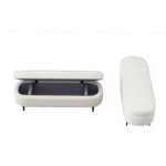 Vienna White Ottoman Bench with Storage - Image 6