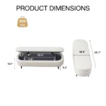 Vienna White Ottoman Bench with Storage - Image 9