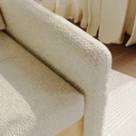 Modern White Sleeper Chair with Wood Base - Image 6
