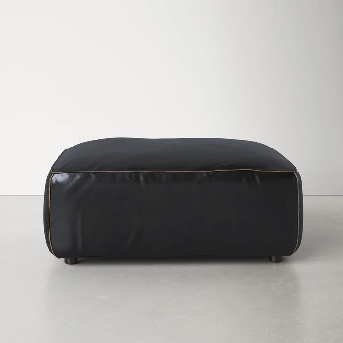 OathLeatherOttoman.webp Luxe Ottoman - Image 1