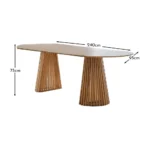 Willow Pale Oak Oval Dining Table - Image 9